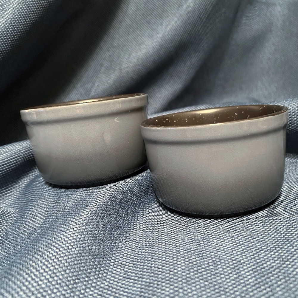 BergHOFF GEM Stoneware Set of 2 Ramekins w Enamel Coating 4.25” Belgium - Picture 3 of 7